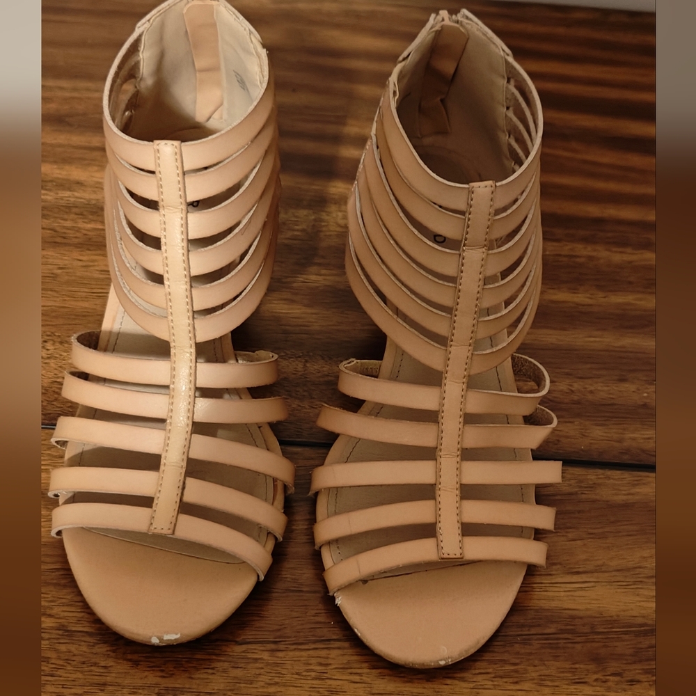 Torrid Women's wide tan wedge sandals